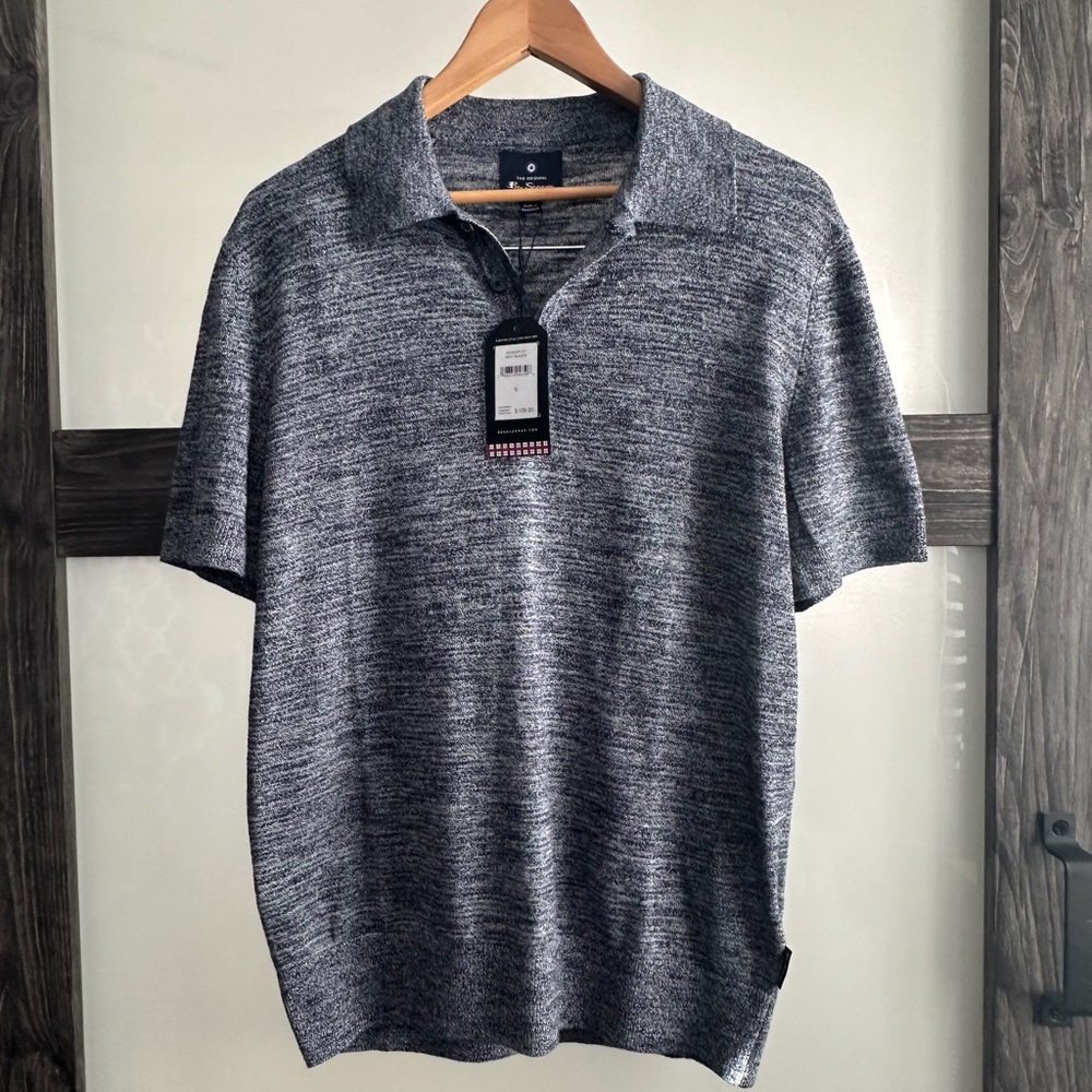 Ben Sherman Fitted Polo - Navy Blazer(Blue-heathered) New With Tags -Retail $109